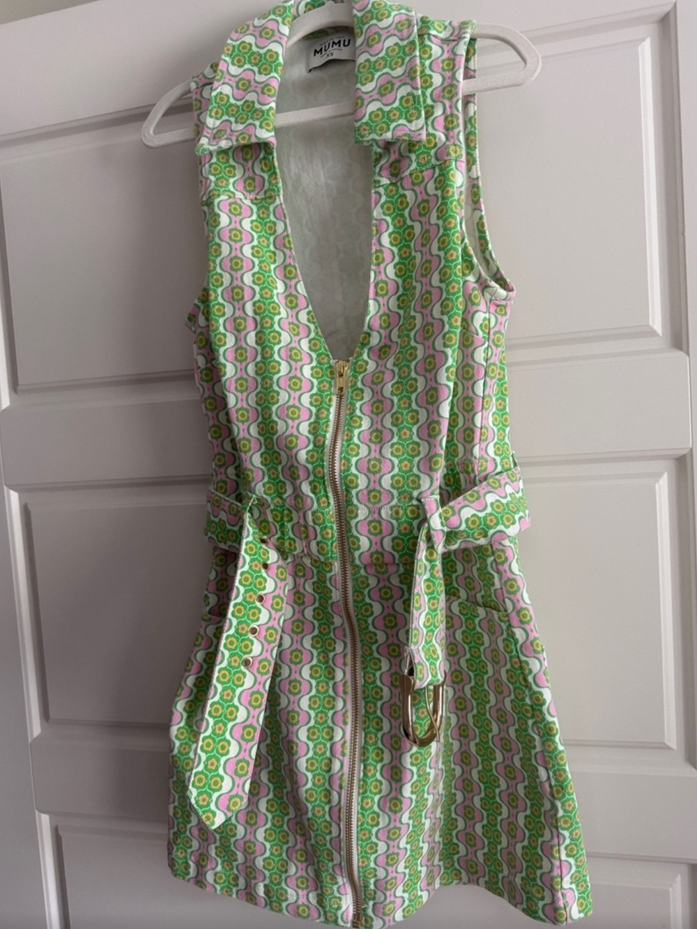 Oxford Tank dress
Color- Watormelon Geo Denim - Picture 4 of 7